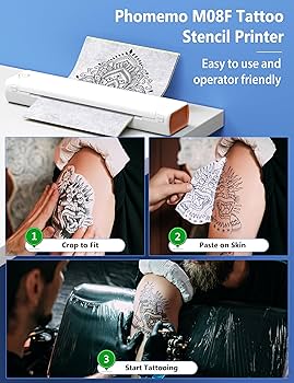 ポータブルタトゥーシールスキャナー Phomemo M08F プリンター Amazon.com: Phomemo Tattoo Stencil Printer, M08F Wireless